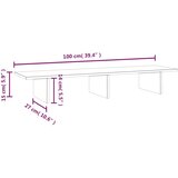  Stalak za monitor bijeli 100x27x15 cm od masivne borovine | shoptok.hr