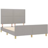  Okvir za krevet bez madraca svjetlosivi 140 x 190 cm od tkanine | shoptok.hr