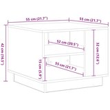  Kava Stol Crni hrast 55 x 55 x 42 cm Konstruirano drvo | shoptok.hr