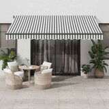 Tenda na automatsko uvlačenje antracit i bijela 400 x 300 cm | shoptok.hr