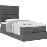  Otomanski krevet s madracem tamnosivi 90x200 cm tkanine | shoptok.hr