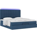  Otomanski krevet s madracem i LED plavi 180x200cm od tkanine | Eponuda.ba