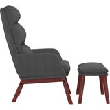  Stolica za opuštanje s osloncem za noge tamnosiva od tkanine | shoptok.hr