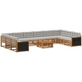  Setovi sofa s jastukom 11 pcs Čvrsto drvo akacije | shoptok.hr
