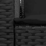  Vrtna sofa 5-sjed s jastucima crni poliratan | shoptok.hr