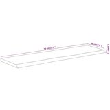vidaXL Zidna polica 70x20x2,5 cm pravokutna bagremovo drvo živi rub | shoptok.hr