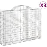  Lučne gabionske košare 3 kom 200x30x40/60 cm pocinčano željezo | shoptok.hr
