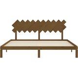  Okvir kreveta s uzglavljem boja meda 200x200cm od masivnog drva | shoptok.hr