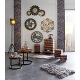Ambia Home STENSKA URA srebrne barve 69,5 cm | Shoptok.si