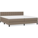  Box spring postelja z vzmetnico taupe 200x200 cm blago, (20897385) | Shoptok.si