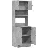 vidaXL Kuhinjska omarica betonsko siva 60x50x180 cm inženirski les | Shoptok.si