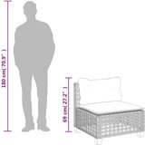  7-dijelni set vrtnih sofa od poliratana s jastucima crni | shoptok.hr
