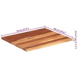 Stolna ploča od masivnog drva bagrema 25 - 27 mm 60 x 70 cm | shoptok.hr