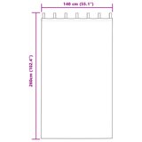 vidaXL Zavjese sa zavjesama 2 pcs Krema 260 x 140 cm Poliester | shoptok.hr