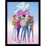 KPop Demon Hunters Uokvirena slika Saja Boys - grupni portret, 30 x 40 cm | shoptok.hr