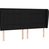  Uzglavlje s ušima crni 183x23x118/128 cm od tkanine | shoptok.hr