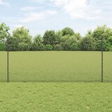 vidaXL Zavarena žičana ograda s 22 U stupa Siva 1.2x25 m Čelik Cijene