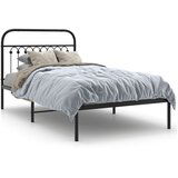 vidaXL Kovinski posteljni okvir z vzglavjem črn 100x190 cm | Shoptok.si