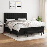 Maison Chic Box spring postelja - Vzmetna postelja z vzmetnico črna 160x200 cm blago SL1916, (21889066) | Shoptok.si