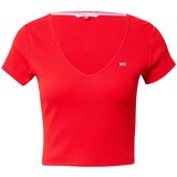 Tommy Jeans Majica mornarska / rdeča / bela | Shoptok.si