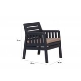 Hanah home baštenska garnitura lara 1+1+S takim anthracite | ePonuda.com