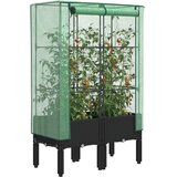  Povišena gredica s pokrovom za staklenik 80 x 40 x 140 cm | shoptok.hr