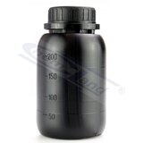 Boca HDPE, 250 ml, okrugla, crna, sa čepom sa plombom – BS, CHEMLAND