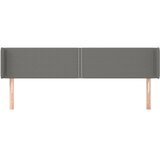  Uzglavlje s ušima tamnosivo 203x16x78/88 cm od tkanine | shoptok.hr