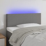 vidaXL LED posteljno vzglavje temno sivo 90x5x78/88 cm blago Cene