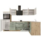 Flex-Well Kotna Kuhinja Cara, Zelena, Hrast | Shoptok.si