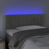 LED uzglavlje svjetlosivo 100x5x78/88 cm baršunasto | shoptok.hr