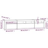 TV ormarić s LED svjetlima boja hrasta sonome 210x35x40 cm | shoptok.hr