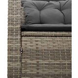  Vrtna sofa L-oblika sa stolom i jastucima siva od poliratana | shoptok.hr