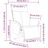  Naslonjač od tkanine s osloncem za noge plavi | shoptok.hr