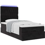 vidaXL Otomanski okvir kreveta s madracima crni 80x200cm baršunasti | shoptok.hr