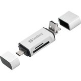 Sandberg čitalec kartic USB-C, USB-A in micro-USB | Shoptok.si