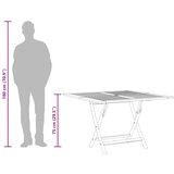  Sklopivi vrtni stol 110x110x75 cm od masivne tikovine | shoptok.hr