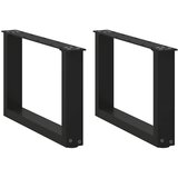 vidaXL noge kavne mizice u-oblika 2 kosa črna 50x(30-31) cm jeklo Cene