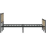  Metalni okvir kreveta bez madraca boja hrasta sonome 183x213 cm | shoptok.hr