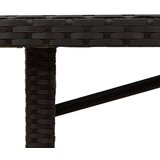  Vrtni stol s pločom od drva bagrema crni 190x80x74 cm poliratan | shoptok.hr