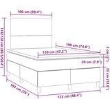  box spring s madracem krem 120 x 190 cm od tkanine | shoptok.hr