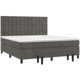  Krevet s oprugama i madracem tamnosivi 180x200 cm baršunasti | shoptok.hr