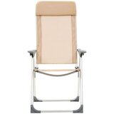  Zložljivi stoli za kampiranje 2 kosa kremne barve aluminij, (20817040) | Shoptok.si