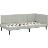  Kutni okvir kreveta Svijetlo siva 90 cm x 200 cm Baršun | shoptok.hr