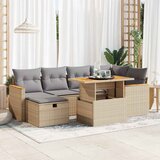 Maison Chic Seti vrtnega pohištva - Vrtna garnitura - Vrtni pohištvo set 8-delna z blazinami bež poli ratan, (21799344) | Shoptok.si