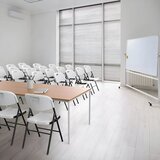 ModernHome set od 4 sklopive stolice – za dom i ugostiteljstvo, metal i HDPE, bijele | shoptok.hr