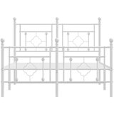Metalni okvir kreveta uzglavlje i podnožje bijeli 120x200 cm | shoptok.hr