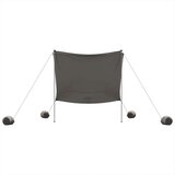 vidaXL Nadstrešek za plažo s sidrišči iz peska siva 214x236 cm | Shoptok.si