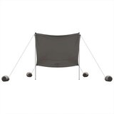 vidaXL Nadstrešnica za plažu s pješčanim sidrima siva 214 x 236 cm | shoptok.hr