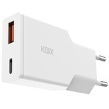 Ksix GaN ultratanki 20W zidni punjač, PD + PPS, USB-C + USB-A, bijeli Cijene